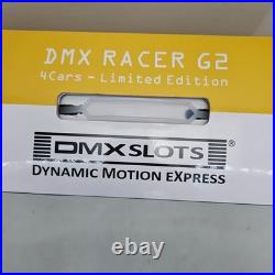 DMX SLOTS Racer 4-Car 2.4GHz Slot Car Set, Multi-Color 18' Track, race