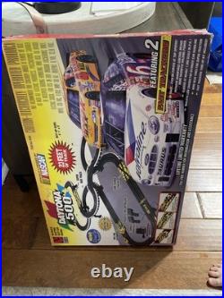 Daytona 500 SPEEDWAY Life Like Racing HO Set 23' Race Track 2 Fast Tracker Cars