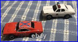 Dukes Of Hazzard Auto World Curvehuggers Electric Slot Car Racing Vintage Works