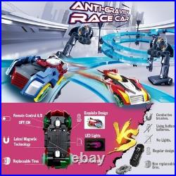 Dynamic 21.6 Ft Slot Car Track Set with Rechargeable Cars & Controllers for Kids