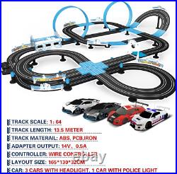 Electric High Speed Series Tram Dual Track Set with 4 Licensed Racing Slot Cars
