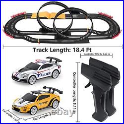 Electric High-Speed Slot Car Race Car Track Sets with 2 143 Scale Slot Cars a