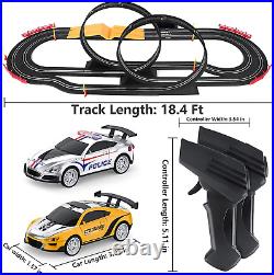 Electric High-Speed Slot Car Race Car Track Sets with 2 143 Scale Slot Cars and