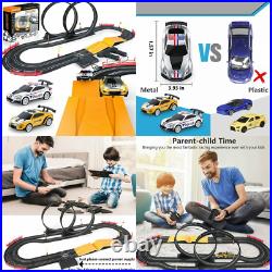 Electric High-Speed Slot Car Race Track Sets with 2 143 Scale Cars
