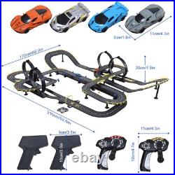 Electric Slot Car Race Track Set, Remote Control Track Car, High Speed, Ages 8-10