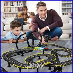 Electric Slot Car Race Track Set with 4 Cars, 7FT track, Gifts Toys for Kids