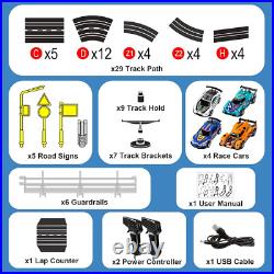 Electric Slot Car Race Track Sets Race Car Track Sets with 4 Slot Cars 143 wi