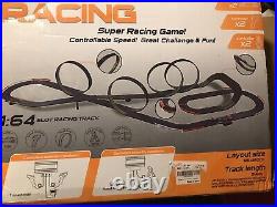 Electric Slot Car Track/Mega Quadruple Loop Layout-Approx 7ft X 4ft