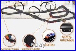 Electric Slot Car Track/Mega Quadruple Loop Layout-Approx 7ft X 4ft