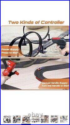 Electric Slot Car Track/Mega Quadruple Loop Layout-Approx 7ft X 4ft