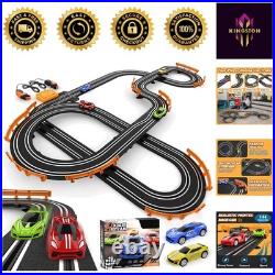 Exciting Battery & Electric Slot Car Track Set with 4 Cars Fun for Boys Ages 6+