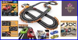 Exciting Battery & Electric Slot Car Track Set with 4 Cars Fun for Boys Ages 6+