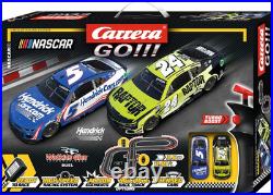 GO NASCAR Watkins Glen Slot Car Race Track Set Larson & Byron Official NASCA