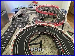 HUGE Carrera GO! 1/43 Slot Car Track Layout Straight Curves Controllers