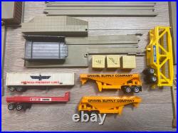 HUGE Tyco US-1 Electric Trucking Highway Buildings slot car track accessory lot