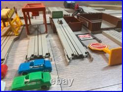 HUGE Tyco US-1 Electric Trucking Highway Buildings slot car track accessory lot