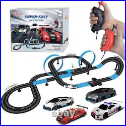 High-Speed Dual Track Slot Car Racing Set, 8.4m Electric Track, 3 Vehicles, 2 Co