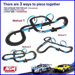 High-Speed Dual Track Slot Car Racing Set, 8.4m Electric Track, 3 Vehicles, 2 Co