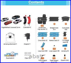 High-Speed Dual Track Slot Car Racing Set, 8.4m Electric Track, 3 Vehicles, 2 Co