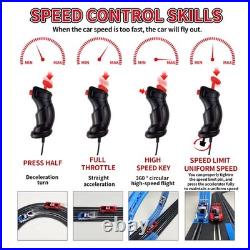High-Speed Dual Track Slot Car Racing Set with 4 Vehicles, 2 Hand Controls & Lap High-Speed Dual Track Slot Car Racing Set with 4 Vehicles, 2 Hand Controls & Lap