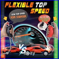 High-Speed Dual Track Slot Car Racing Set with 4 Vehicles, 2 Hand Controls & Lap High-Speed Dual Track Slot Car Racing Set with 4 Vehicles, 2 Hand Controls & Lap