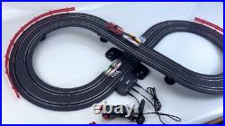 High-Speed Dual Track Slot Car Racing Set with 4 Vehicles, 2 Hand Controls & Lap