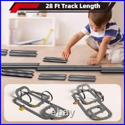 High-Speed Slot Car Race Track Set with 4 Cars & Dual Controllers Electric Toy