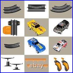 High-Speed Slot Car Race Track Set with 4 Cars & Dual Controllers Electric Toy