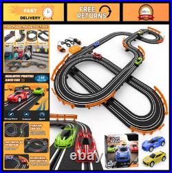 High-Speed Slot Car Race Track Set with 4 Cars, Electric & Battery, Kids Gift 6