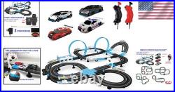 High-Speed Tram Dual Track Set, 4 Vehicles, Slot Car Racing