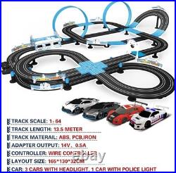 High-Speed Tram Dual Track Set, 4 Vehicles, Slot Car Racing