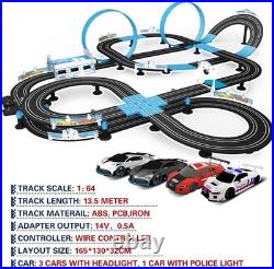 High-Speed Tram Dual Track Set, 4 Vehicles, Slot Car Racing