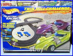 Hot Wheels Electric Racing Twin MILL Challenge Slot Car Set #90996 Sealed Tyco