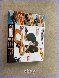 Hot Wheels Track Set Slot Car 15.4 Feet Scale Speed 450 MPH 2 Turbo Boosters
