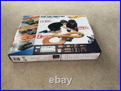 Hot Wheels Track Set Slot Car 15.4 Feet Scale Speed 450 MPH 2 Turbo Boosters