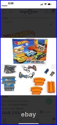 Hot Wheels Track Set Slot Car 15.4 Feet Scale Speed 450 MPH 2 Turbo Boosters