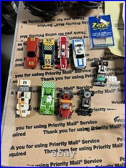 Huge Lot Of Vintage TCR Ideal Slot Cars & Track From 1978 Slotless Race Set