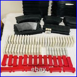Huge Lot Tyco HO Slot Car 94 Tracks, 76 Raisers/supports, Guardrails + Untested
