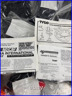 Huge Tyco Slot Car Track Pieces Several Sets HO Scale Loops Curves Straight Lot