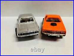 JL AW Pair of HEMI's CUDA & CHARGER NEW AW Chassis for AFX AURORA TYCO Track