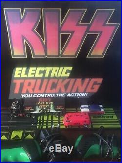 KISS HO Slot Car Track Set 16ft+ AFX with Auto World Truck Van Car Complete RARE
