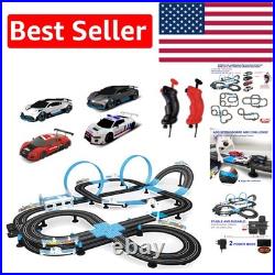Kids Electric Slot Car Racing Set Dual Track with Remote Control & Lap Counter