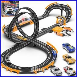 Kids Electric Slot Car Track Set with Remote Control Fun Race Experience