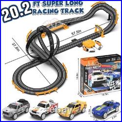 Kids Electric Slot Car Track Set with Remote Control Fun Race Experience