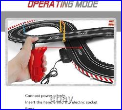 Kids Slot Car Race Track Set Electric Powered 82 Pieces Sports Toy