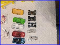 Large Lot of Vintage Tyco HO Slot Cars (5 Running), Tracks, & Parts (Plus Extras)