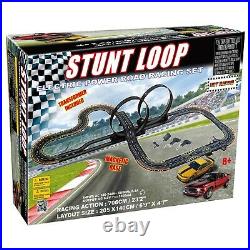 Large Slot Car Racing Track Set Stunt Loop Electric Power Road Cars Racing Play