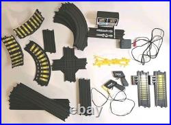 Large Tyco HO Slot Car Track Lot 35+ Pcs 15 Straights Hazard Crossing Squeeze