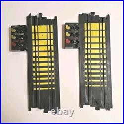 Large Tyco HO Slot Car Track Lot 35+ Pcs 15 Straights Hazard Crossing Squeeze