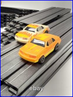 Life-Like HO Slot Car High Voltage Speedway Track Set Glow In Dark withCars NO BOX